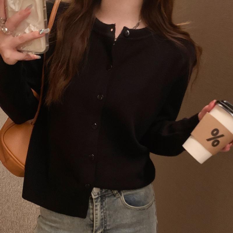 Knit Cardigan Coat Autumn Womens Outerwear Spring Sweater Loose Top