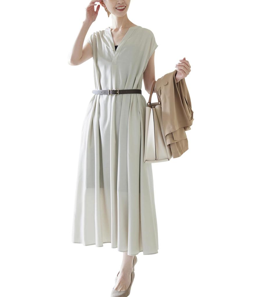 ROPE PICNIC Relaxed Gray Women's Dress, GDE54000, (09)