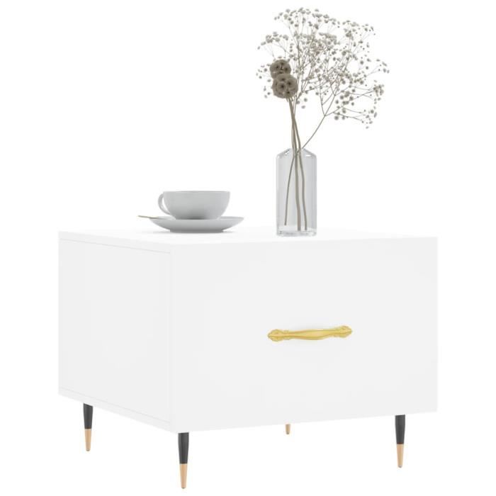 VidaXL Coffee Tables 2 Pcs White 50x50x40 Cm Engineered Wood 829349