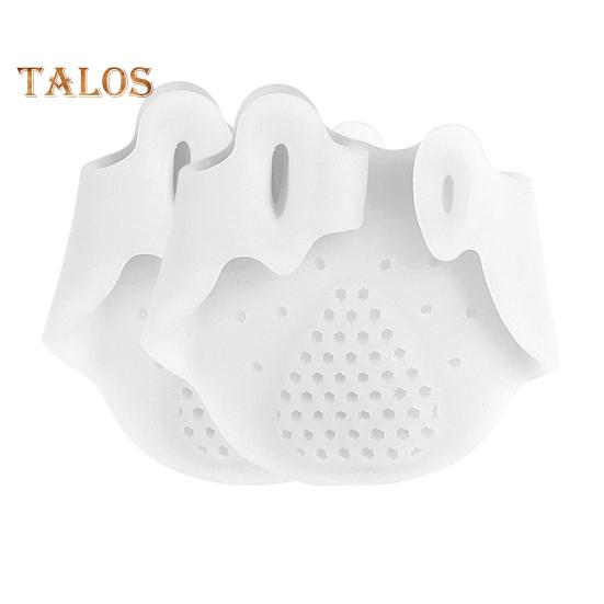 

1 пара силиконовых разделителей пальцев ног, ортопедические распорки для пальцев ног, многоразовые распорки для выравнивания стопы, выпрямители для мужчин и женщин белый