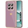 Case for Xiaomi Redmi Note 15 Pro 5G, Silicone with Heart Pattern Shockproof Protection - Purple