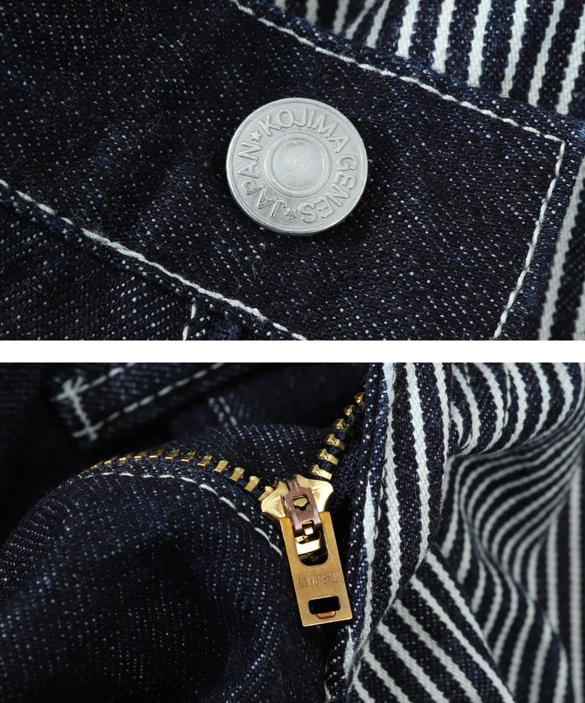 Kojima Jeans Multi Combo Painter Made In Okayama Straight Leg Pants Size Indigo X RNB-1084 Pants, Japan, Men's Denim, One-Wash (JP, 38, Hickery)