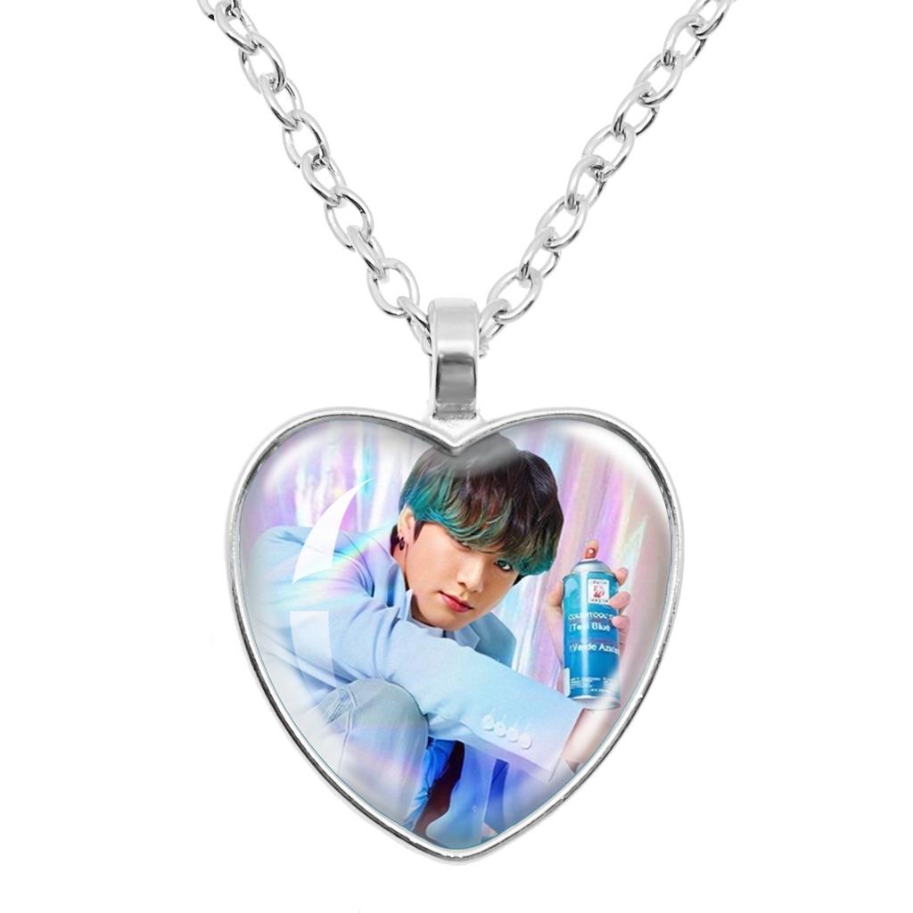 BTS Heart-shaped Necklace, BTS Pendant, Jewelry, K-pop ARMY Fan Gift.