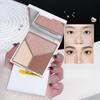 3-in-1 Highlight and Contour Palette - Brightening Nose Shadow, Cheek Shade, and Blush - Matte and Pearl Finishes