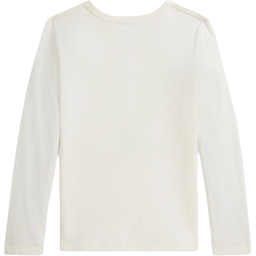 Polo Ralph Lauren Long Sleeve Crew Neck T-Shirt With Bear Graphic Kids Tops CWPOTSHG8020520-100