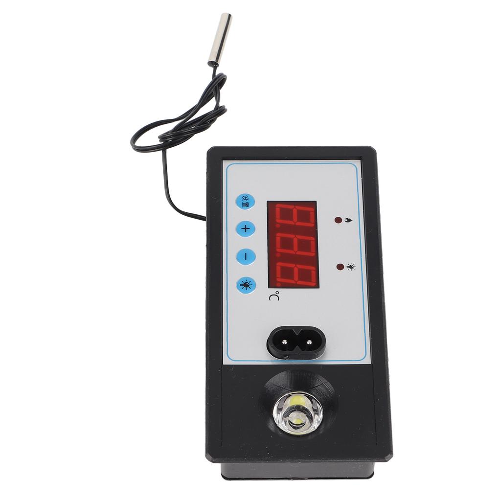 Thermostat Hatcher d'Œufs Numérique Ego, Machine à Couver Automatique Intelligente en ABS Contrôleur de Température avec Lumière et Cordon d'Alimentation pour l'Incubation