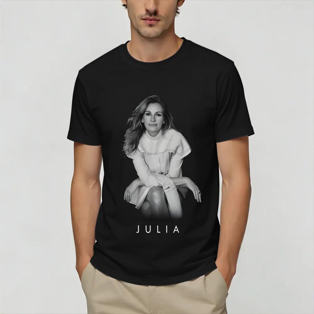 Julia Roberts Pure Cotton Tshirt For Male Summer Awesome Tshirts O Neck Harajuku Tees Plus Size Printed Clothing
