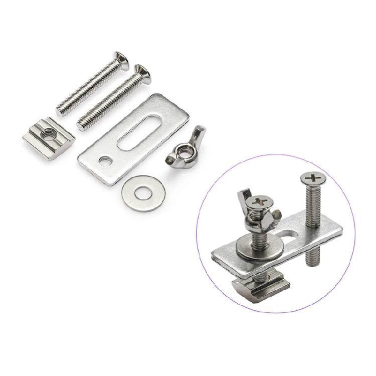 4 Pcs T-Track Hold Down Clamps M6 Heavy Duty Press Plate for Engraving Machine