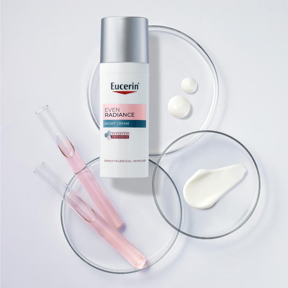 Eucerin קרם לילה חדש Even Radiance עם תיאמידול 50 מ"ל