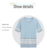 Mom's Summer Ice Silk Knit Round Neck Short Sleeve Top for Mature Women