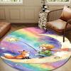Prince's Nightly Embrace Round Rug for Livingroom,Bedroom, Palyroom, Chair Rug, Area rug, Circle Carpet, Large Size Fan Christmas gift