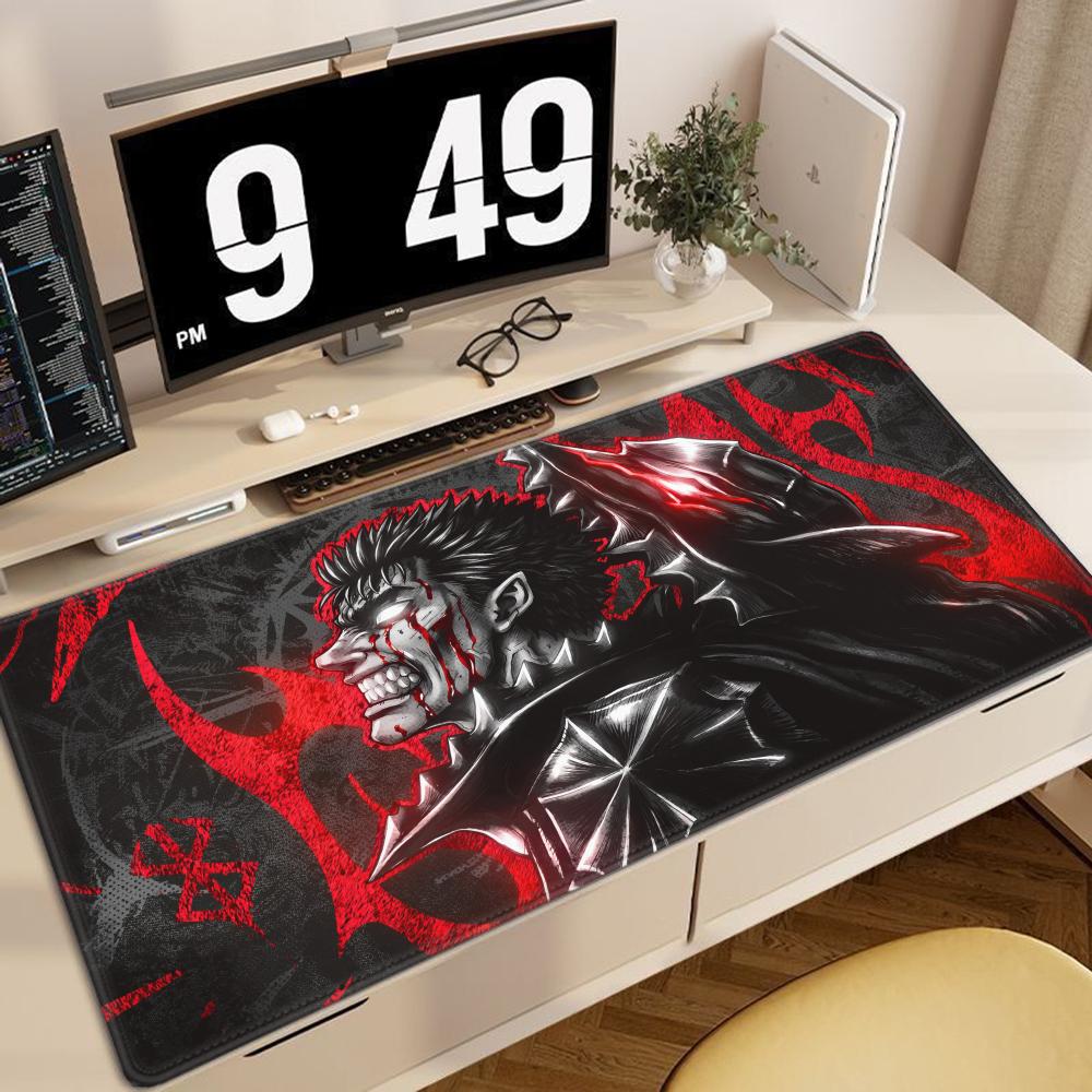Black White Anime Mouse Pad Guts Sword In Berserk Gamer Mouse Mat Computer Gaming Accessories Keyboard Laptop Mouse Desk Pad
