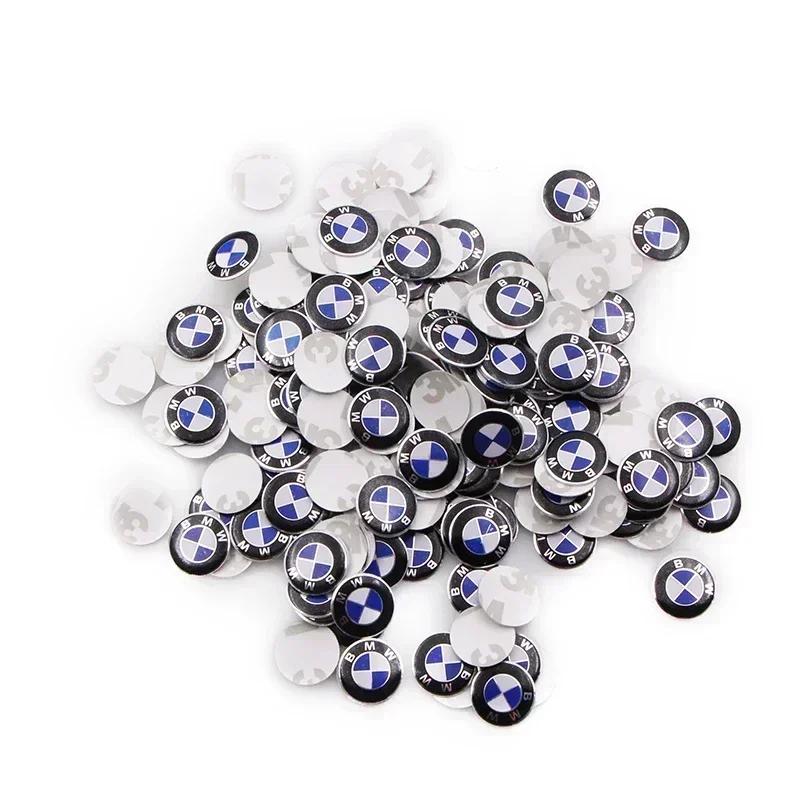 

50 ШТ. 14 мм Значок автомобиля Эмблема наклейка на ключ автомобиля декоративная наклейка для Bmw e46 e90 e60 e39 f30 e36 f10 f20 e87 e92 e30 e34 X1 X3 X5 чёрный