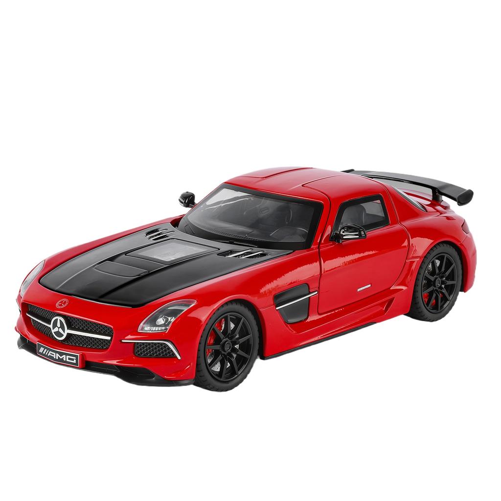 1/24 Benz SLS AMG Transparent Engine Hood Alloy Car Diecasts & Toy Vehicles Car Model Miniature Scale Model Car for Children