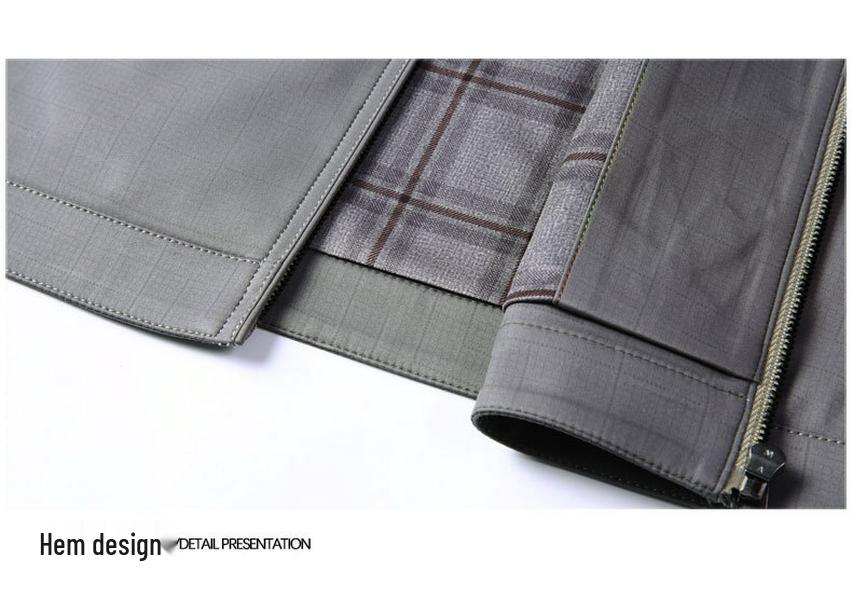 Men's Mulberry Silk Jacket: Middle-aged Casual Thin Top, Spring/Autumn, Loose Stand Collar for Elderly Fathers