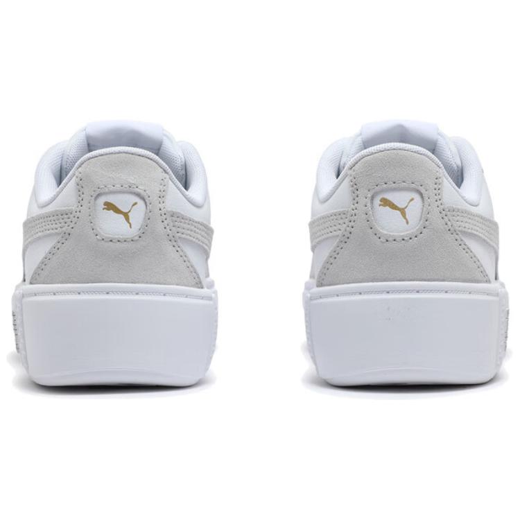 Puma Smash Platform Wygodne Lekkie Trampki Damskie Biało-Szare 392979-01