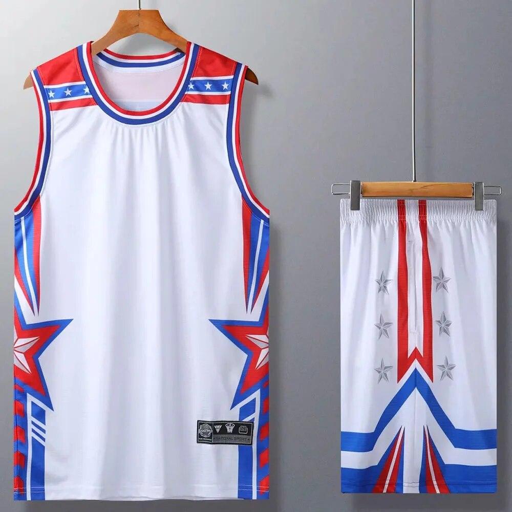 Maglie da Basket da Ragazzo Traspiranti ad Asciugatura Rapida Maglietta Magliette Sportive e Set di Pantaloncini Atletici per Giovani Uomini Donne Maglia da Basket
