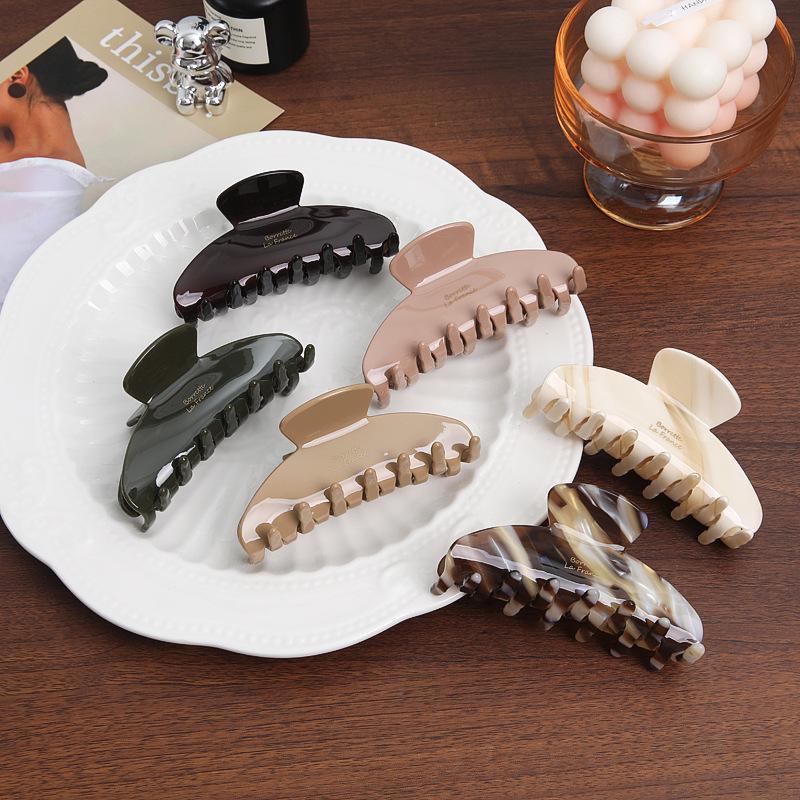 Gold Standard Morandi Color Hairpin, Simple High-Grade Acetic Acid Grab Clip, Back Of Head Hair Disc, Shark Clip