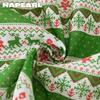 1PC NAPEARL Christmas Style Cotton Linen Green Red 40% Semi Blackout Window Drapes With Tassels For Small Window Living Room Festival Decor