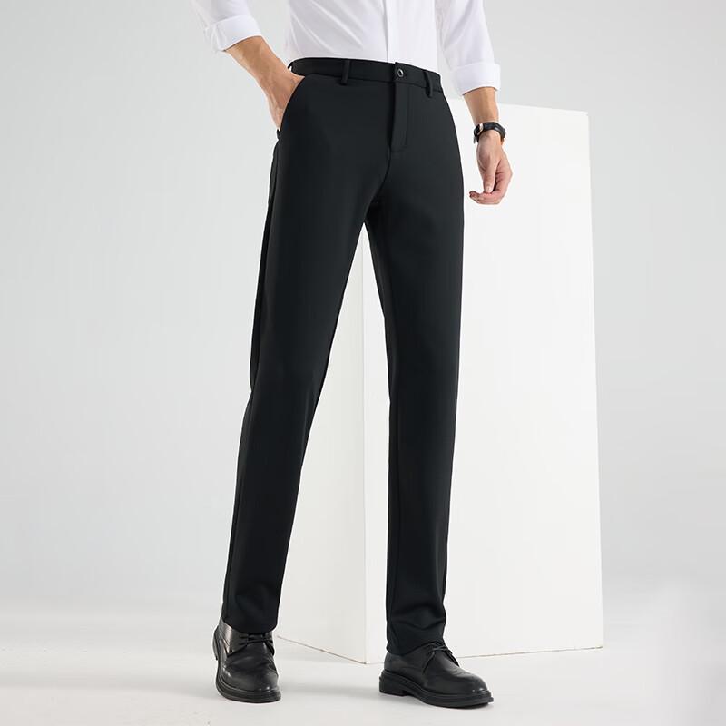 Men's Thickened Straight-Fit Casual Business Pants