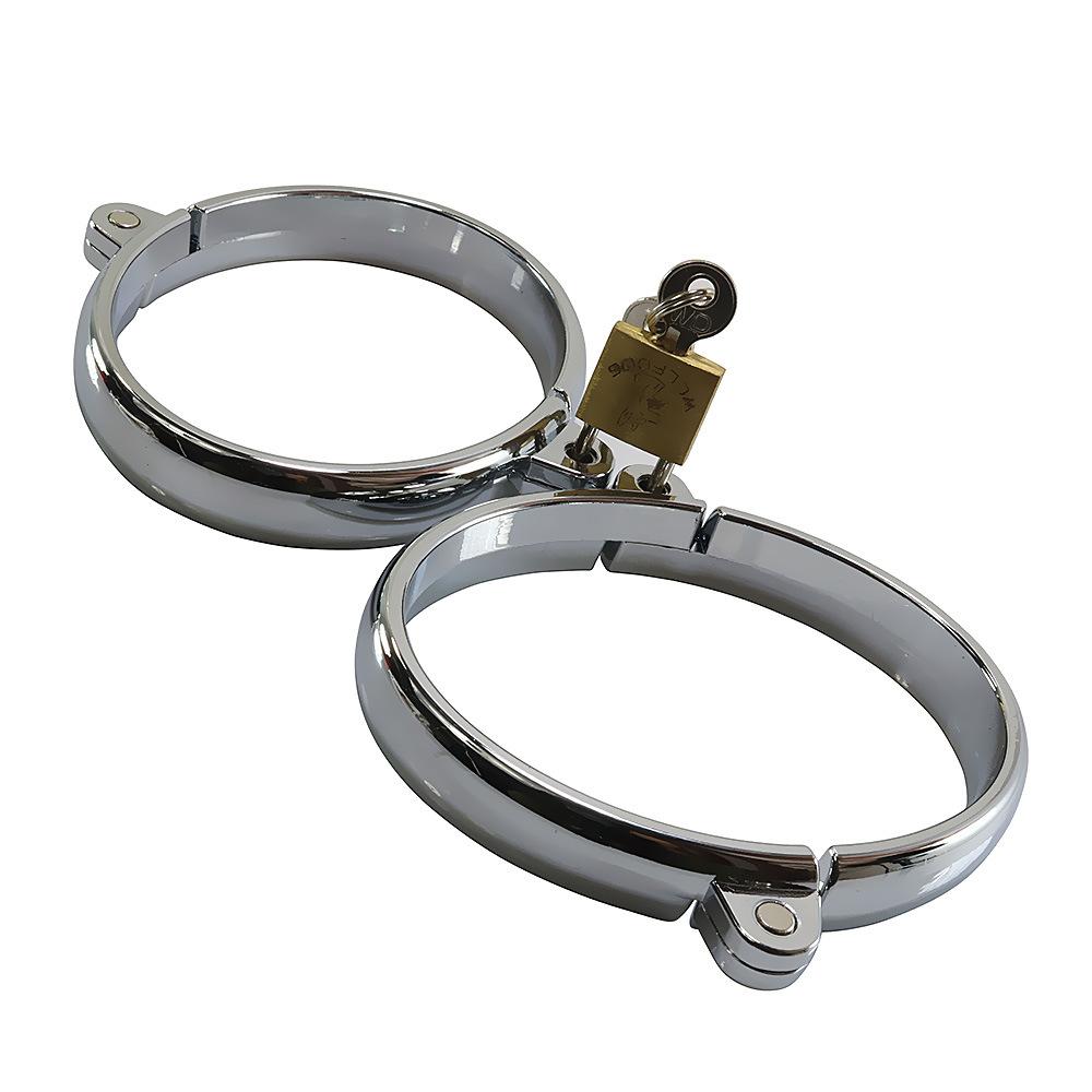 Women's Men's Sex Leg Cuffs Anklet Lock Metal Sex Toys Sex Tools Sex Toy Bundles of Torture Props