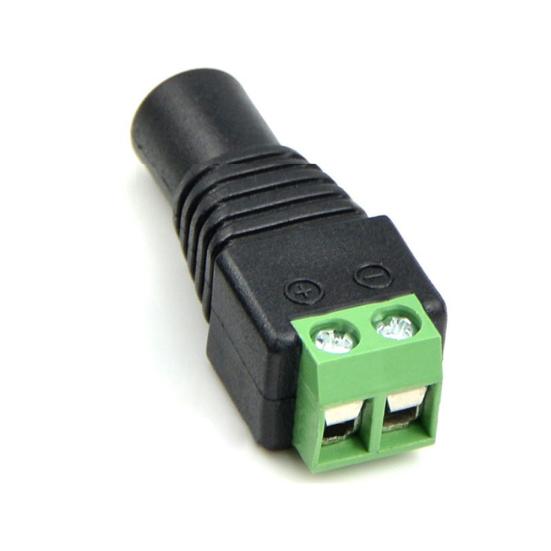 Free Wiring DC Monitor Plug Female Terminal Connector 12V Lamp Power Adapter