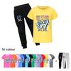 5221 Kinder Jungen Mädchen Steal a Brainrot 67 Print Kurzarm T-Shirt Hose Kleidung Set