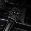 New TOP Brand Luxury Men's Watch With Box Men's Wine Barrel-shaped Hollow Automatic Leather Waterproof Men's Mechanical Watches