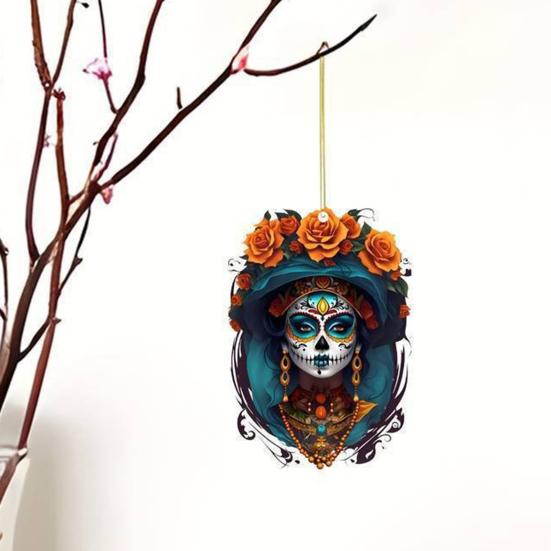 Halloween Car Interior Pendant Acrylic Cat 2D Charm Horror Style
