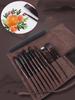 Watercolor Paint Brush 10pcs Flannelette Pen Bag Set Grey Rat Hair Color Nylon Paintbrush Artist Art Travel Watercolor Creation