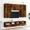 TV Wall Cabinet Smoked Oak 100 x 30 x 30 cm Wood Based Material