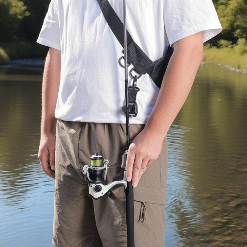 Multipurpose Outdoor Fishing Rod Clamps Adjustable Strap Webbing Spring Concealed Buckles Fishing Accessories Enduring