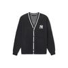MLB New York Yankees SS24 Logo V-Ausschnitt Knopfleiste Cardigan Pullover Unisex Pullover Schwarz 3AKCV0141-50BKS