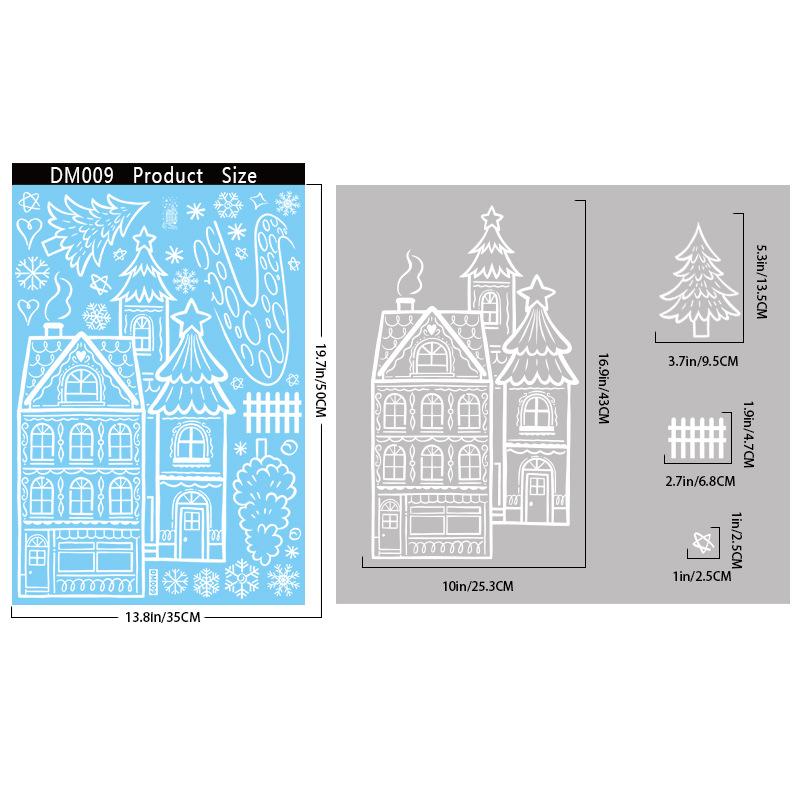 Christmas Stickers Creative White House Snowman Electrostatic Stickers Christmas Party Supplies Snowflake Glass Stickers