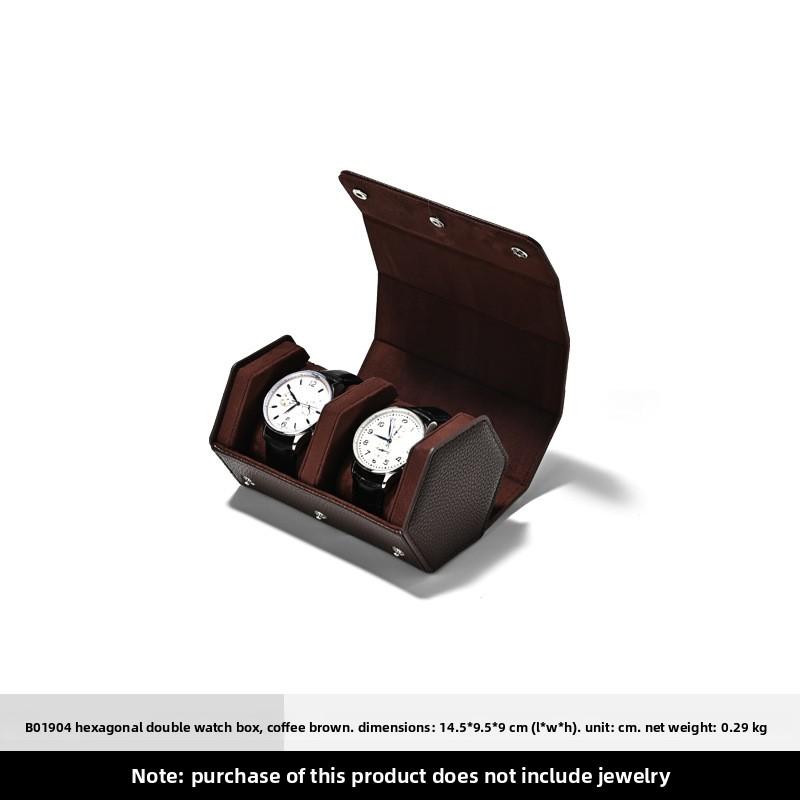 Premium PU Leather Watch Storage Box, Portable Travel Wristwatch Case, Luxury Watch Gift Organizer Box