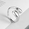 New 925 Sterling Silver Ring Personality Charm Simple Geometric Shape Woman Ring Party Gift for Friends Exquisite Jewelry