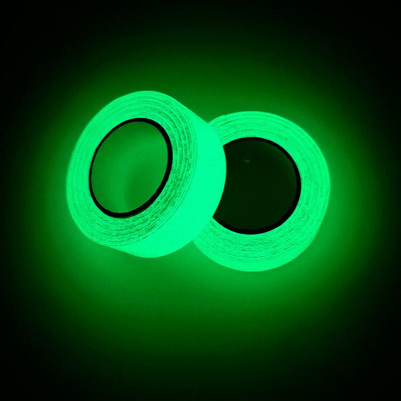 1 Roll Fluorescent Self-Adhesive Glow-In-The-Dark Tape Light Strip Fire Channel Stage Decoration Safety Exit Warning Stickers
