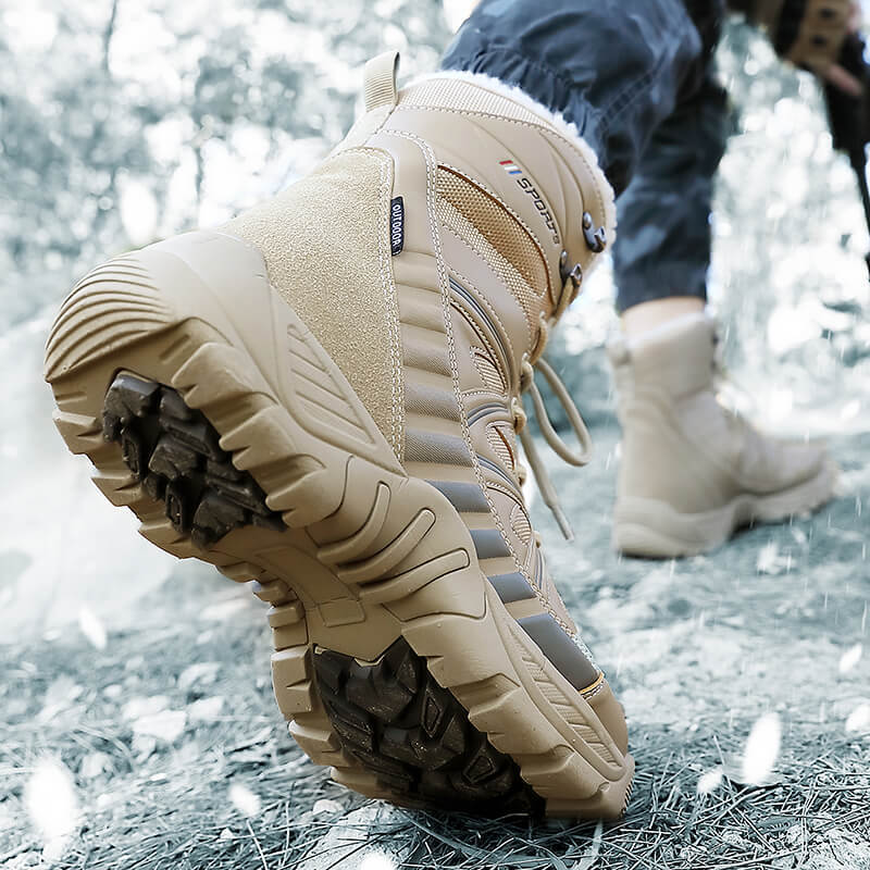 Supply outdoor shoes velvet men's cotton shoes light hiking shoes large size shoes snow boots