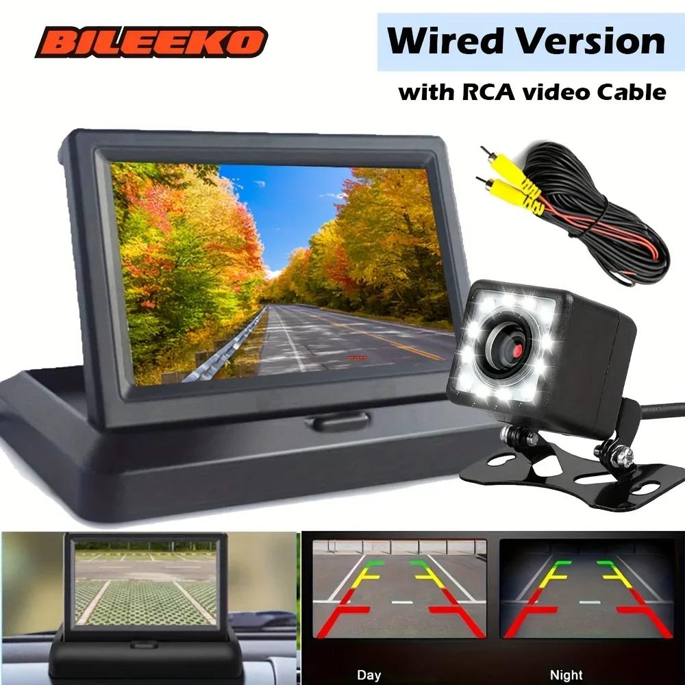 

Bileeko Foldable Rear View Kit - Wireless Backup Camera with Reverse Assist for Cars/SUVs/Pickups красный