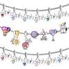 Original 925 Sterling Silver Charms Bead Birthday Month Heart Birthstone Angel Pendant Fit Original Bracelet For Women DIY Gift