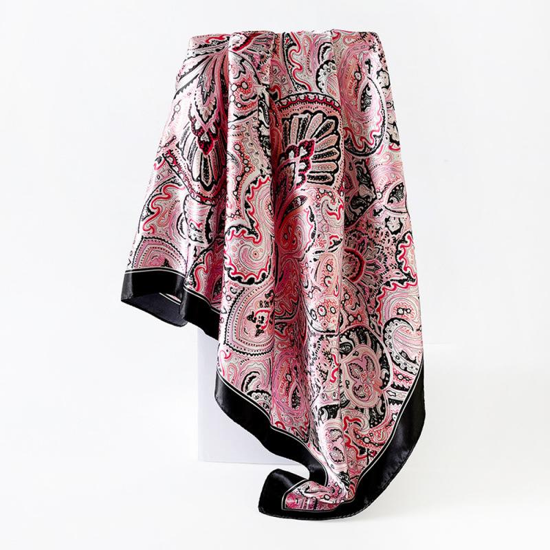 Versatile Shawl: Classic Cashew-Print Scarf, 90cm, Headscarf, Printed Large Scarf for Women 90x90cm