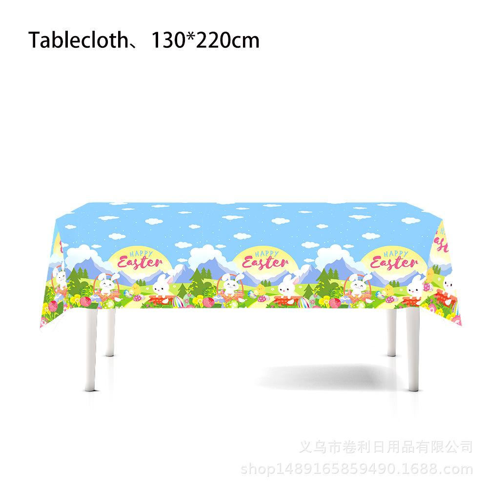 Easter Bunny Theme Party Supplies Easter Decoration Easter Party Banners Disposable Cutlery Arrangement