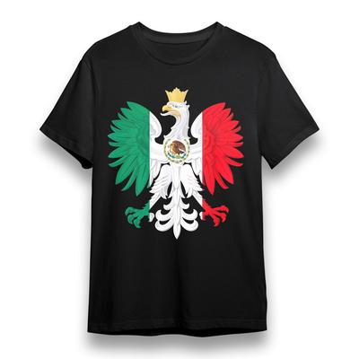 Herren Bold Eagle und Emblem Grafik T-Shirt Unisex Schwarz 100% Baumwolle Oberteile Sommerhemd