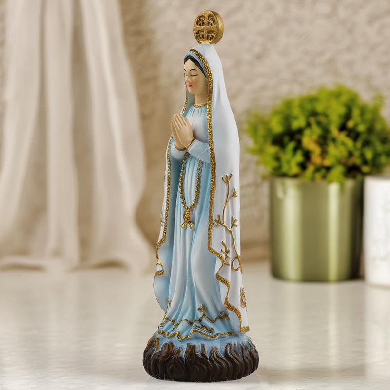 Mother Mary Statue Resin Sculpture Decor Small Holy Mother Statue For Church Home Tabletop Desk Shelf Display Collection