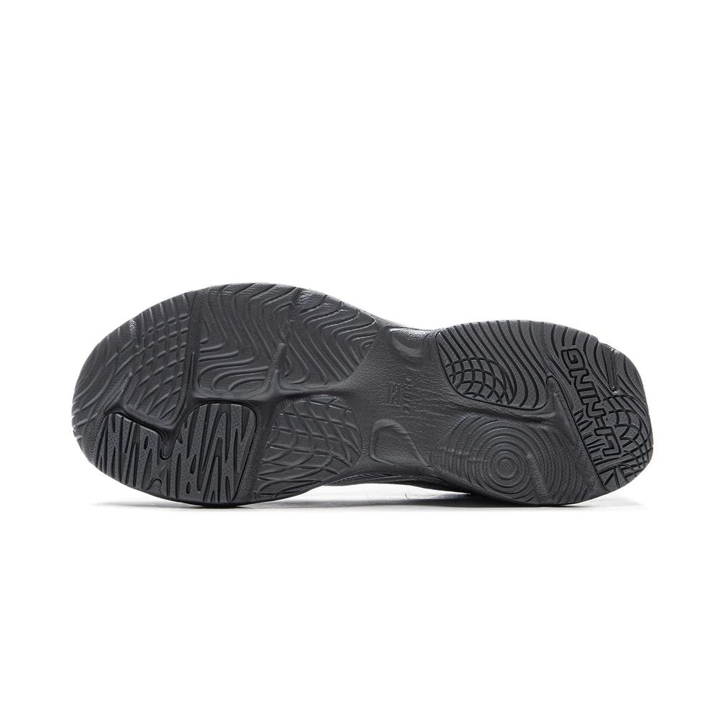 Li Ning Shooting Stars 2K Cushioning Slip Resistant Abrasion Resistant Low Top Chunky Sneakers Men's Silver Black AGCV113-3