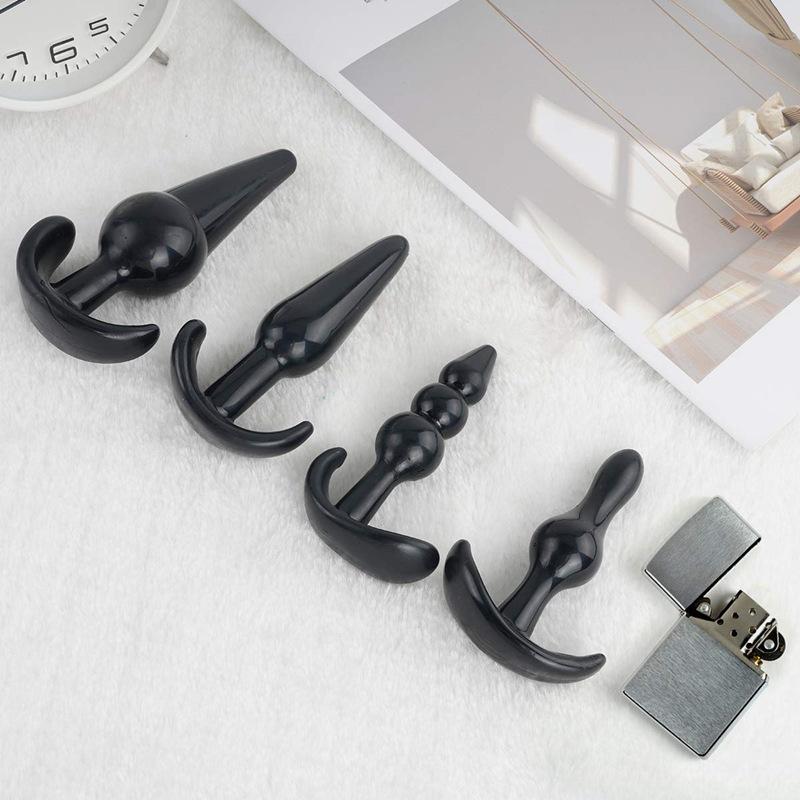 Butt Plug Four-Piece Set Back Court Butt Plug Beads Pull Beads for Women Silicone Sex Toys Sex Toys
