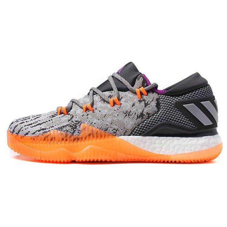 

Adidas Crazylight Boost 2016 Удобные Нескользящие Легкие Низкие Баскетбольные Кроссовки Мужские Кроссовки Серый Оранжевый BB8384 42⅔