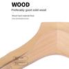 Adjustable Metal Clips Solid Wood Suit Hangers Closet Clothes Durable Pant Hangers  Home