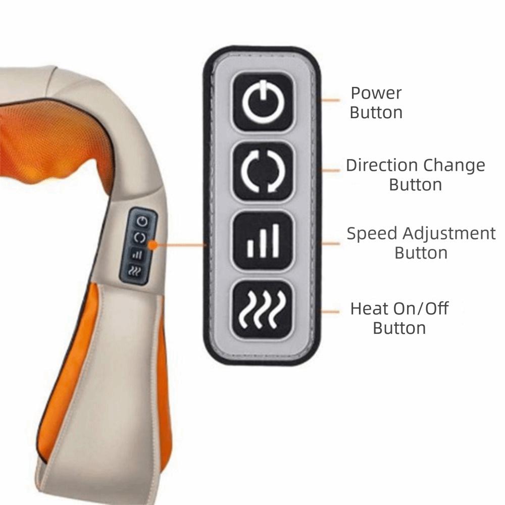 US EU Plug Shiatsu Massager 3D Kneading U Shape Massager Electric Neck Rest Massager  Home Use