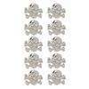 50 Sets Skull Rivets Gothic Style Beautiful Fashionable DIY Rivet Accessories for Making Shoes Belts Silver